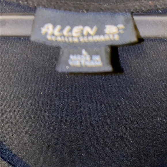 Allen  B L Red metallic sequins pocket Top L - Picture 5 of 10